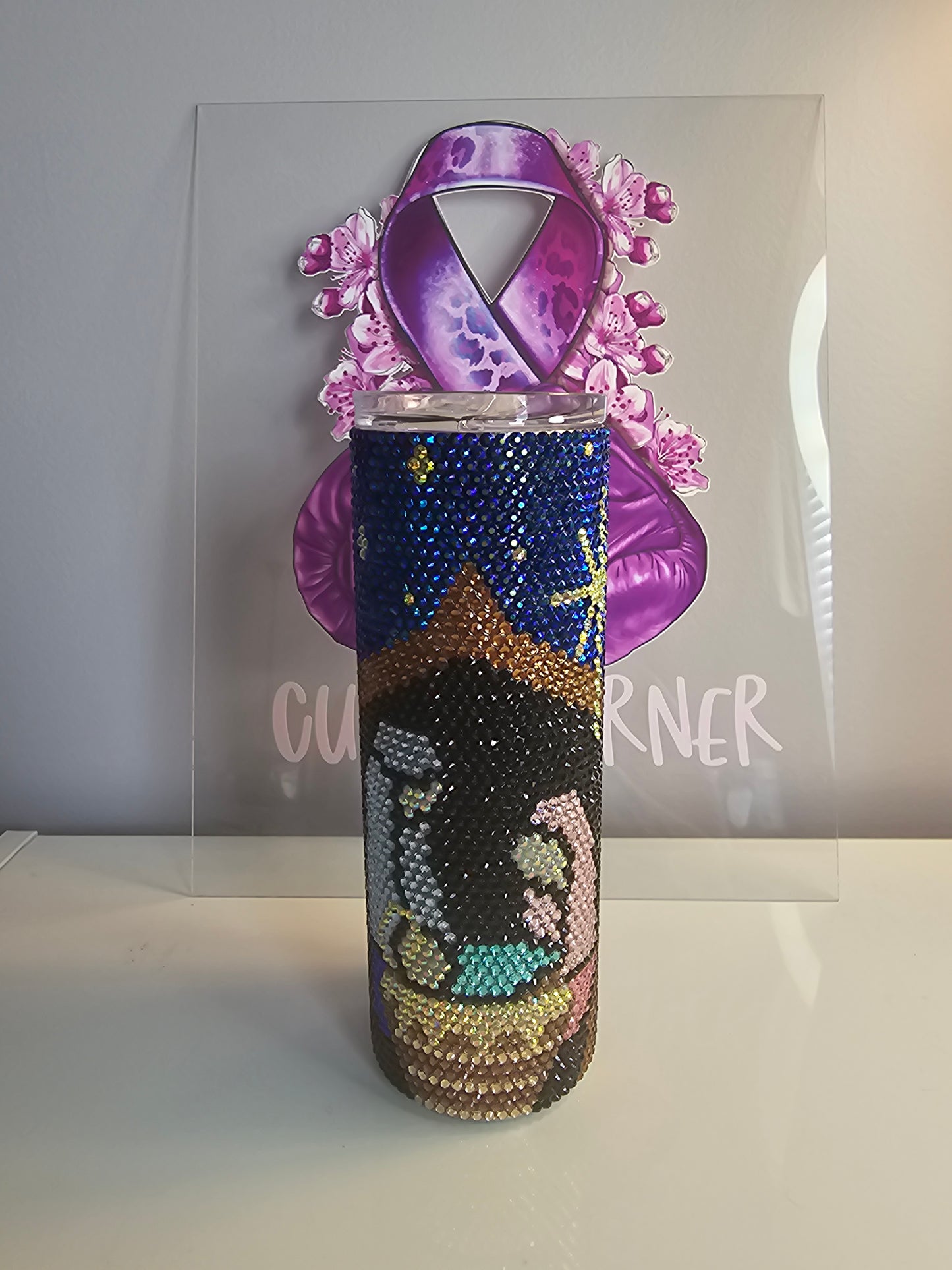 🌟 20oz Nativity Rhinestone Tumbler – Handmade Christmas Bling Stainless Steel Cup