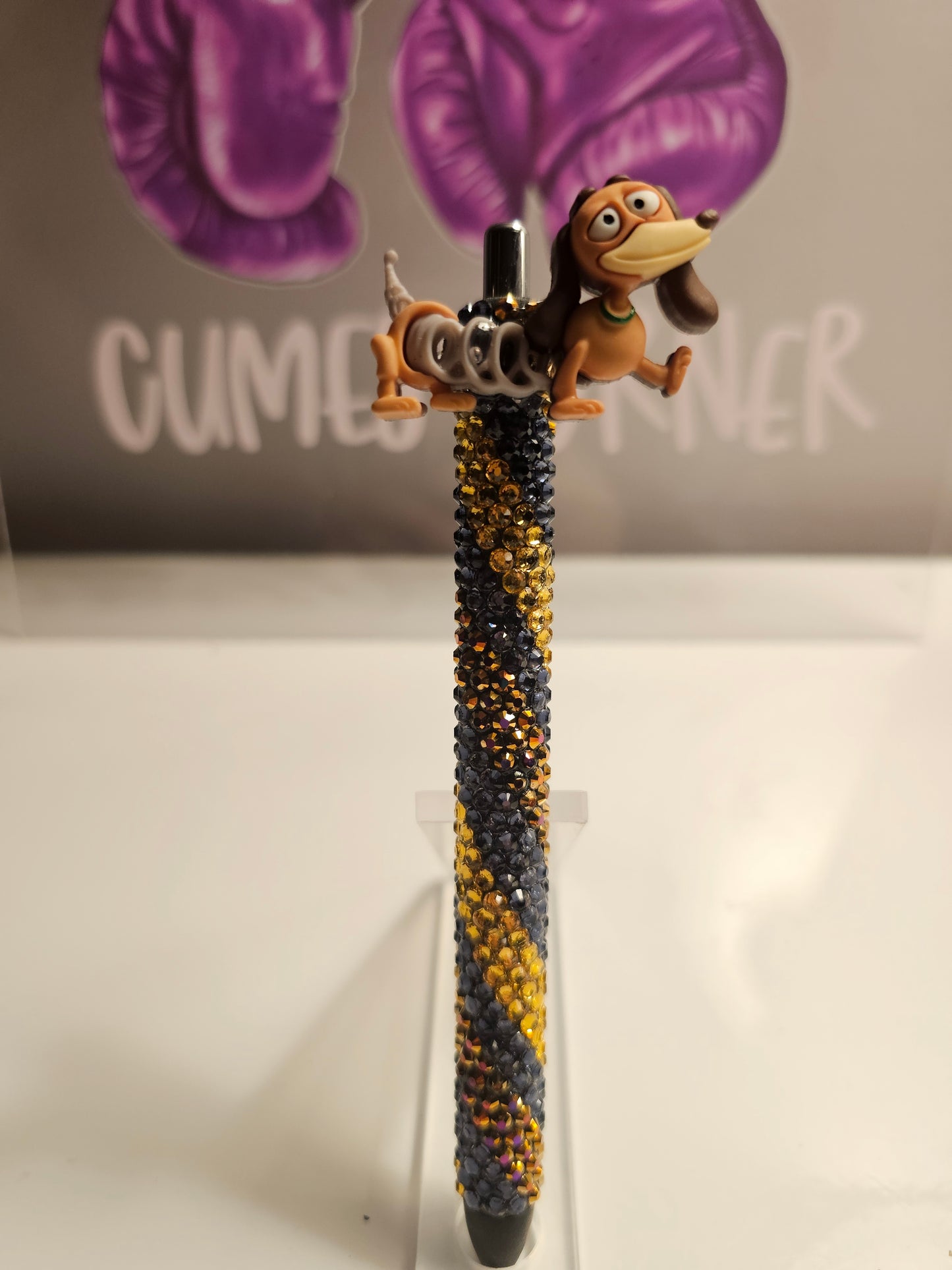 š¶ Rhinestone Refillable Pen with Toy Story Topper