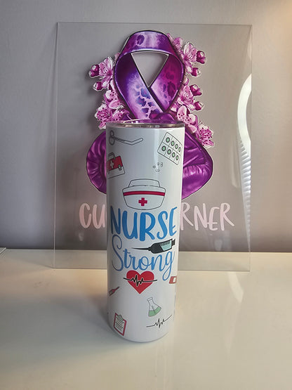 💖 20oz Nurse Appreciation Tumbler – “Wife. Mom. Nurse.” | Inspirational Stainless Steel Cup