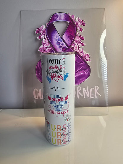 💖 20oz Nurse Appreciation Tumbler – “Wife. Mom. Nurse.” | Inspirational Stainless Steel Cup