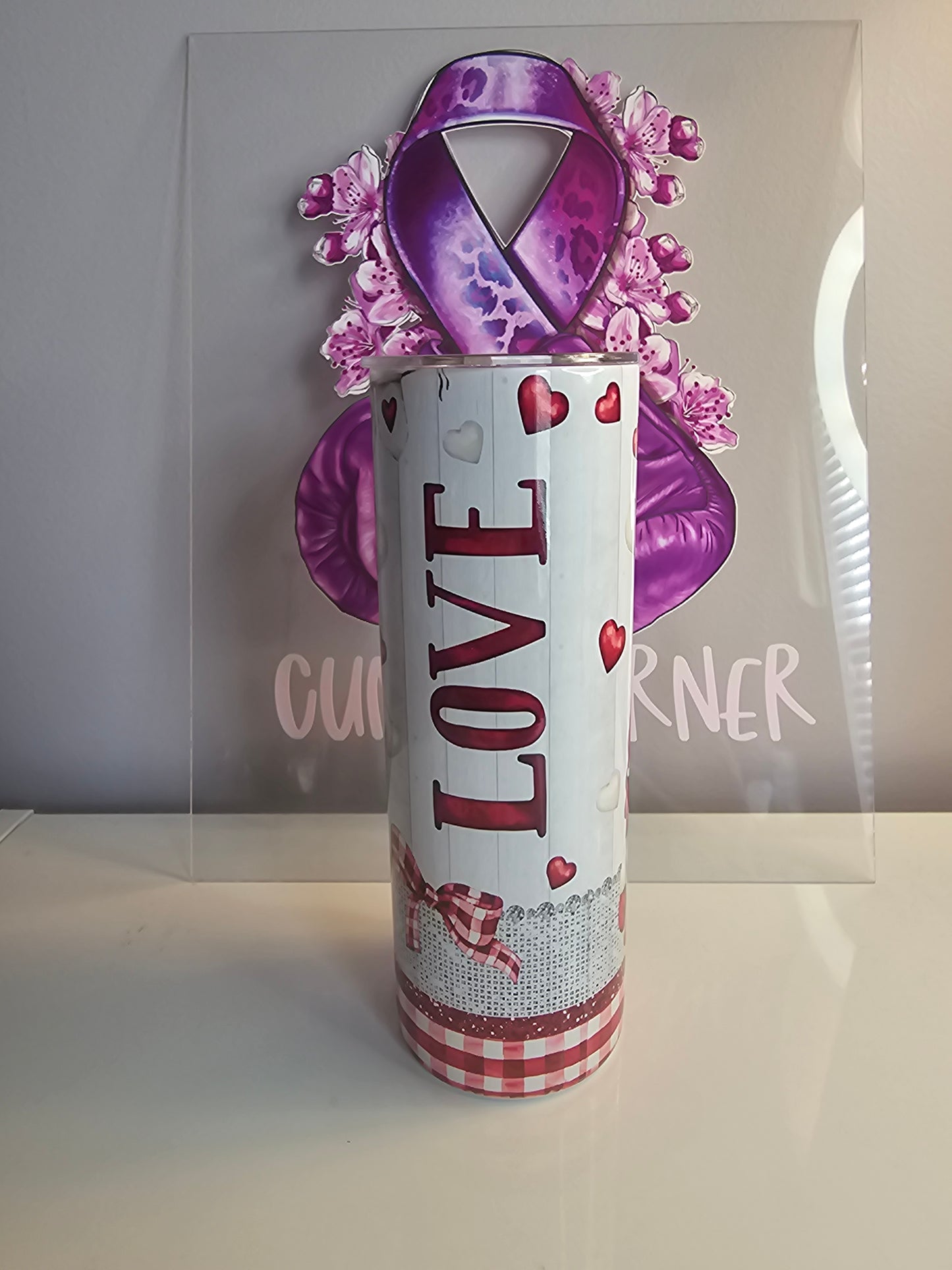 ❤️ 20oz Valentine's Gnome Tumbler – Stainless Steel Skinny Tumbler