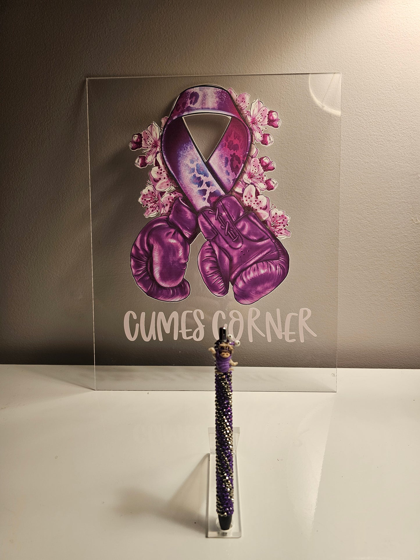 💜 BOO - Monster Ink Rhinestone Pen – Purple & Silver Sparkle Edition