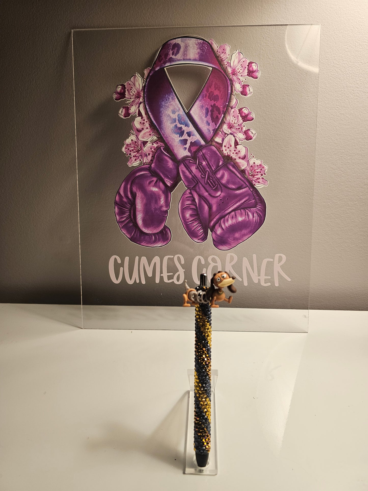 🐶 Rhinestone Refillable Pen with Toy Story Topper