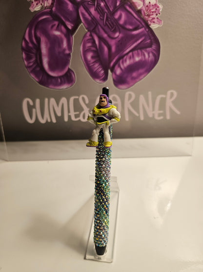 🐶 Rhinestone Refillable Pen with Toy Story Topper