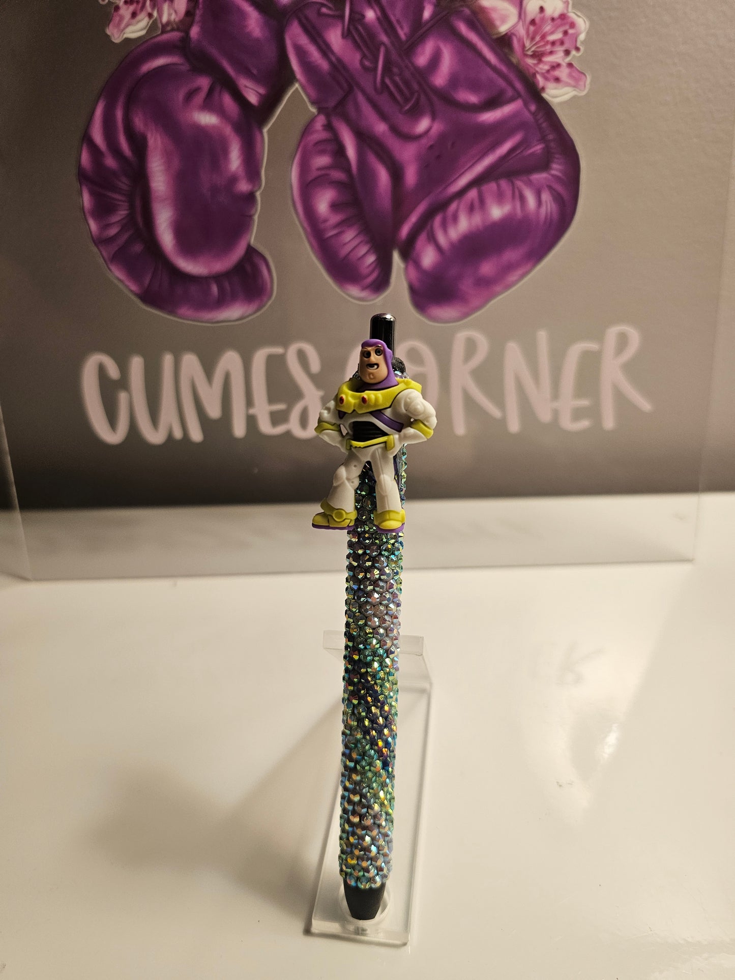 🐶 Rhinestone Refillable Pen with Toy Story Topper